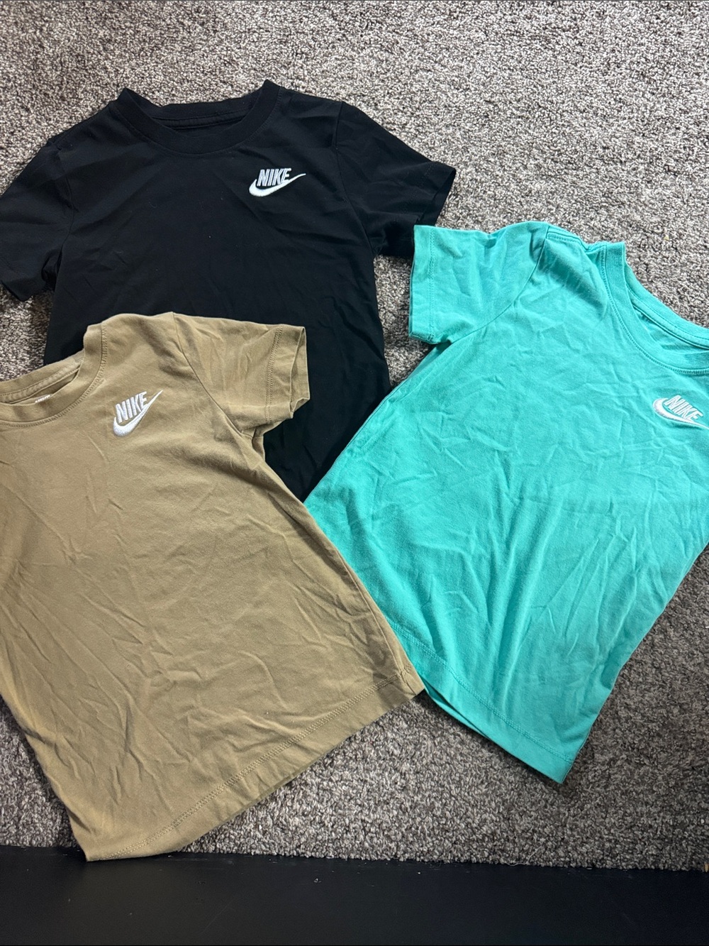 Nike Kids' Short-Sleeve Tees in Black, Olive, Teal Boys 6